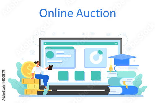 Selling business online service or platform. B2B or business to business