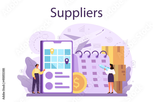 Suppliers concept. B2B idea, global logistic distribution service.