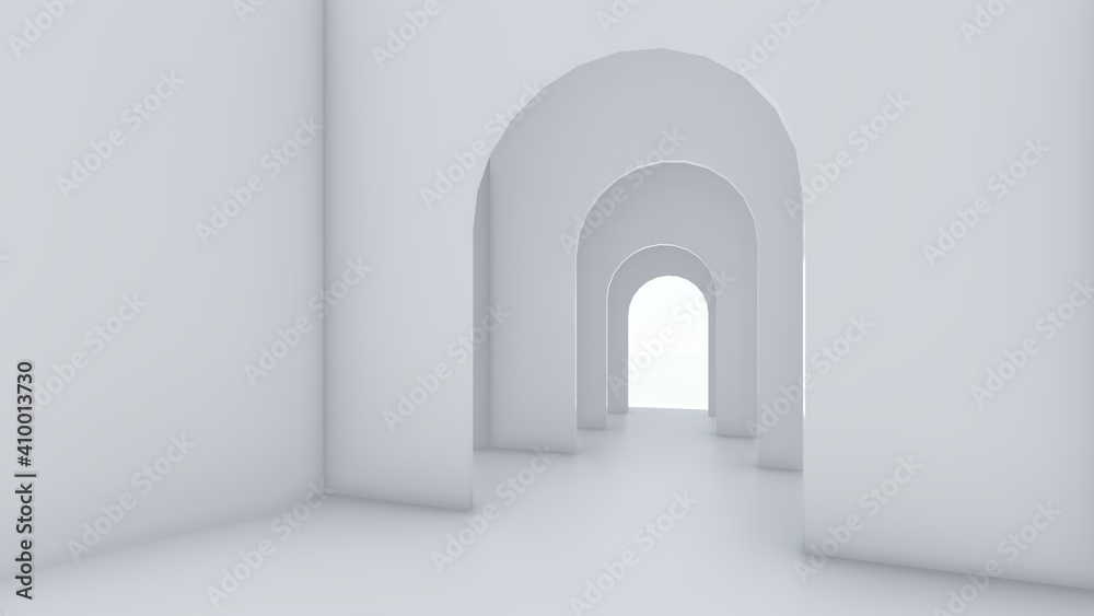 Architecture interior background empty arched pass 3d render Architecture interior background empty arched pass 3d render