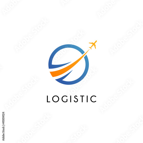 Business Airplane Logo Design Template Flat Style Symbol Vector