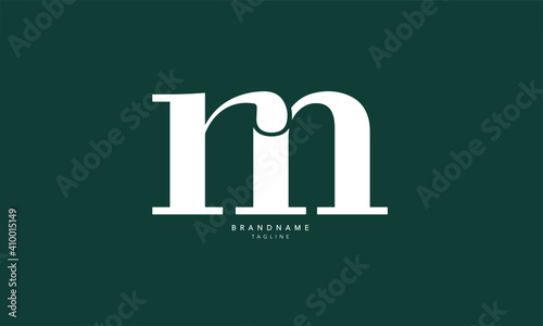 Alphabet letters Initials Monogram logo RM, MR, R and M