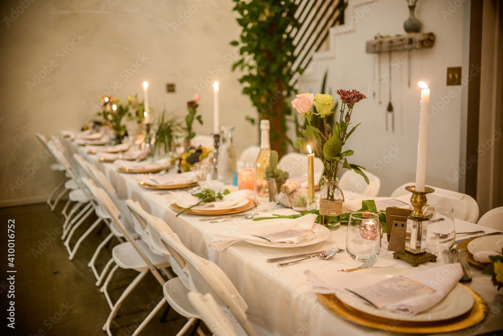 table setting for a party table setting for a party