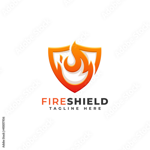 Fire Shield Logo Template