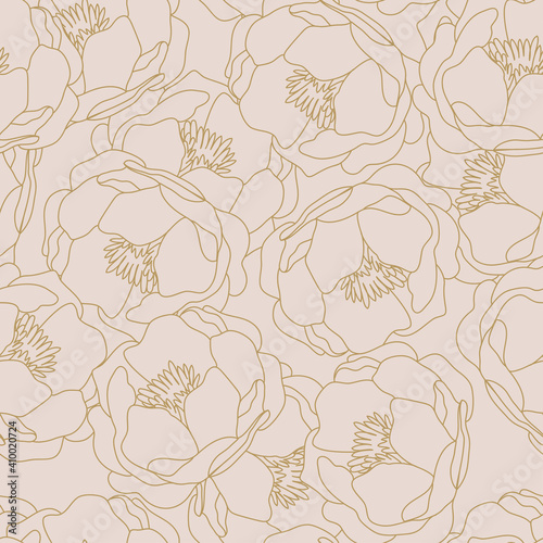 Seamless floral abstract delicate pattern. Vector texture in pastel colors