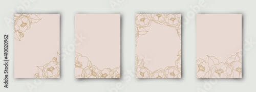 Wedding invitation, thank you card, save the date card. Wedding invitation, baby shower, menu, flyer, banner template with calligraphy, confetti, background. Elegant hipster rustic wedding invitation