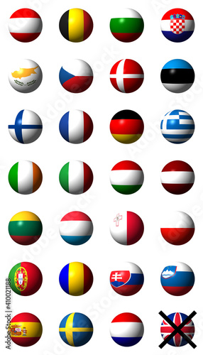 Free Download Collage of flags of the 27 EU countries without UK - GFXLoad