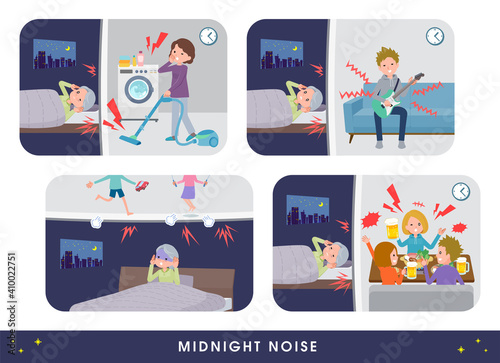 flat type Purple clothes grandma_Midnight-noise