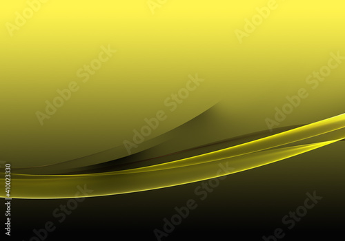Abstract background waves. Black and citroen yellow abstract background for wallpaper or business card