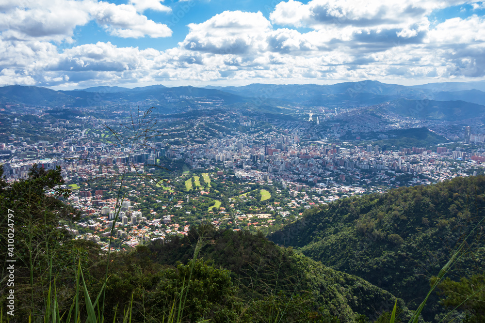 Top view of Caracas from Avila National Park (Venezuela).