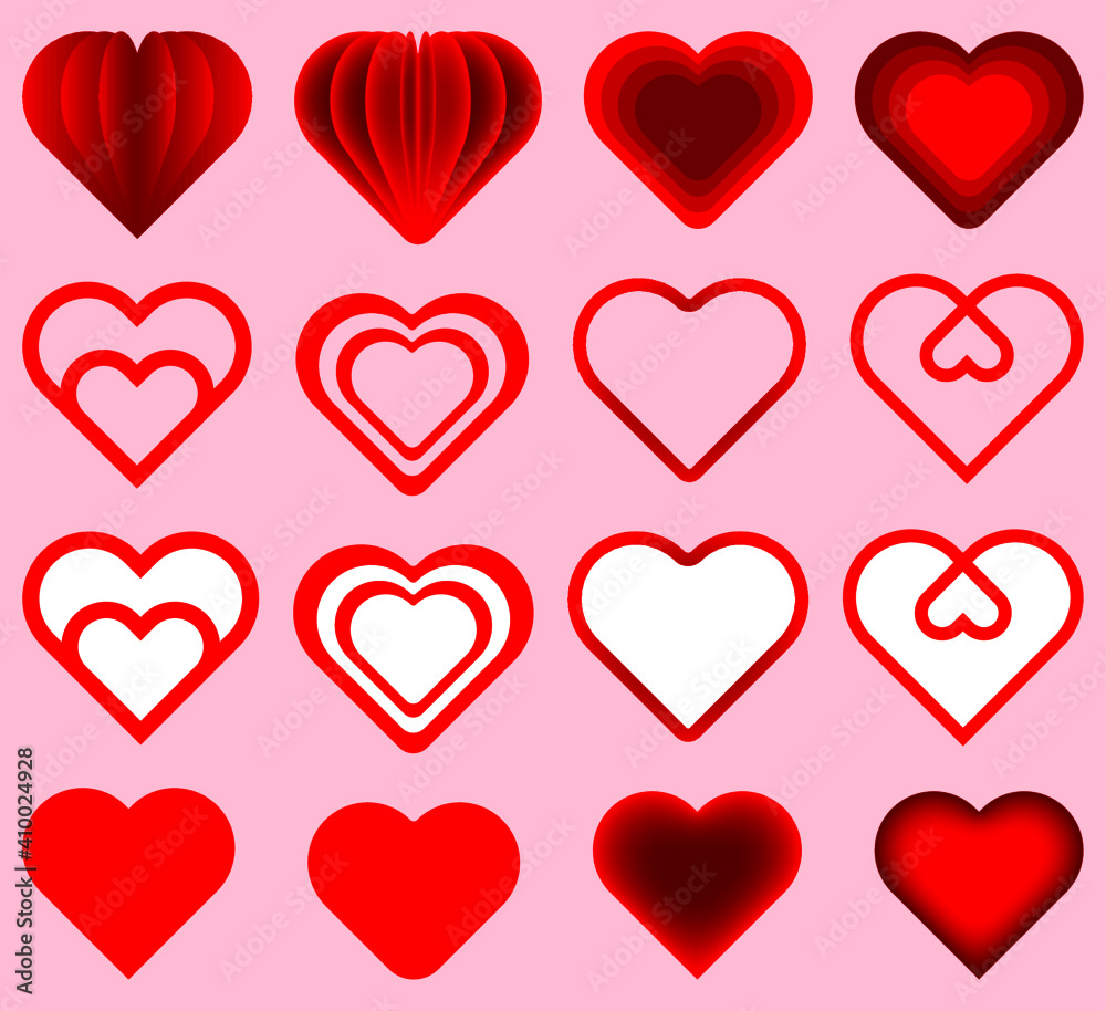 red heart clipart vector graphic