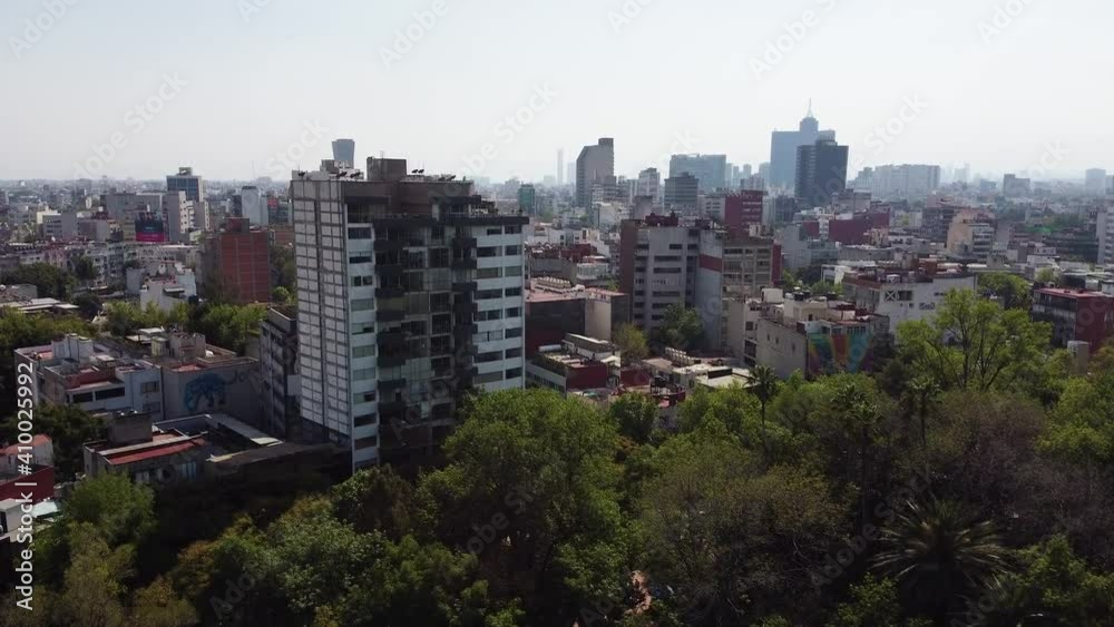 Aerial view of a park in Mexico City