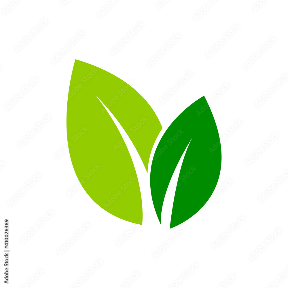 Ecology leaf icon isolated on white background. Vector illustration for graphic design or ecology content Ecology leaf icon isolated on white background. Vector illustration for graphic design or ecology content