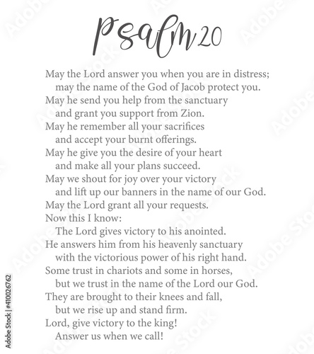 Psalm 20 bible verse poster artwork, Christian scripture wall art print, modern printable decor, Home decor, minimalist poster, nice card, inspirational quote, wording design, vector illustration