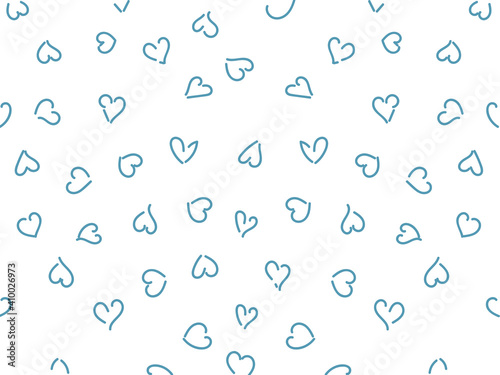 ハートの背景　青ハート