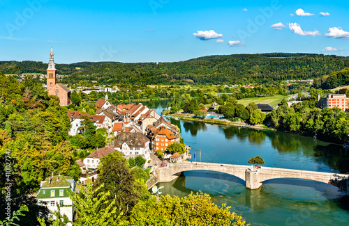 Laufenburg at the Rhine River in Germany photo