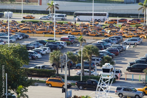 Port of Miami Parking lot, Miami, Florida, USA