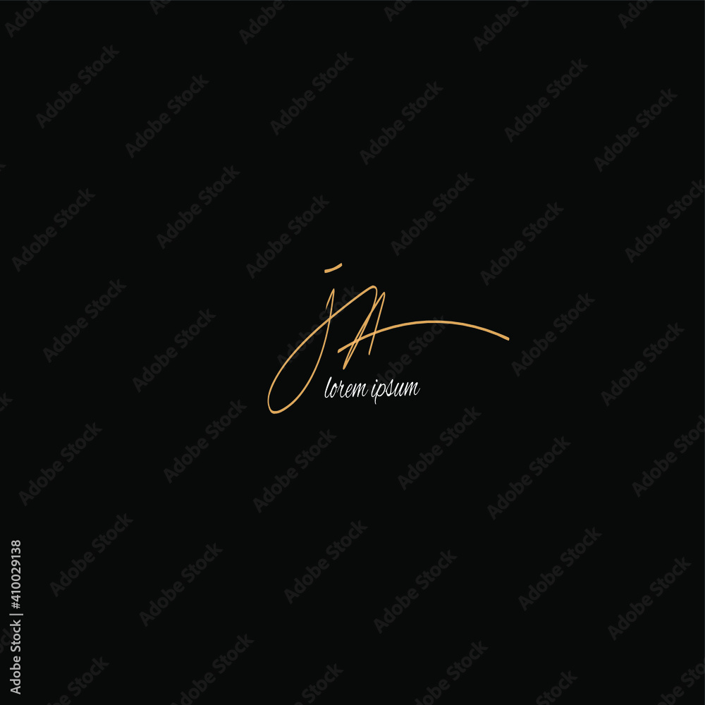 JA initial handwritten calligraphy, for monogram and logo JA initial handwritten calligraphy, for monogram and logo
