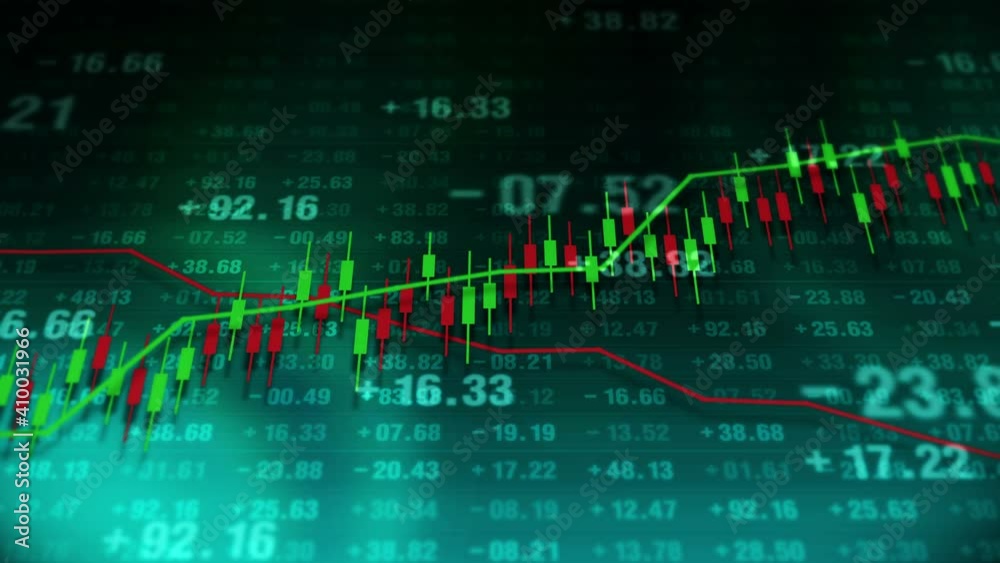 Graph and numbers in stock market. Success and growth concept. Business candle stick graph. Abstract finance on screen display. Loop animation. Graph and numbers in stock market. Success and growth concept. Business candle stick graph. Abstract finance on screen display. Loop animation.