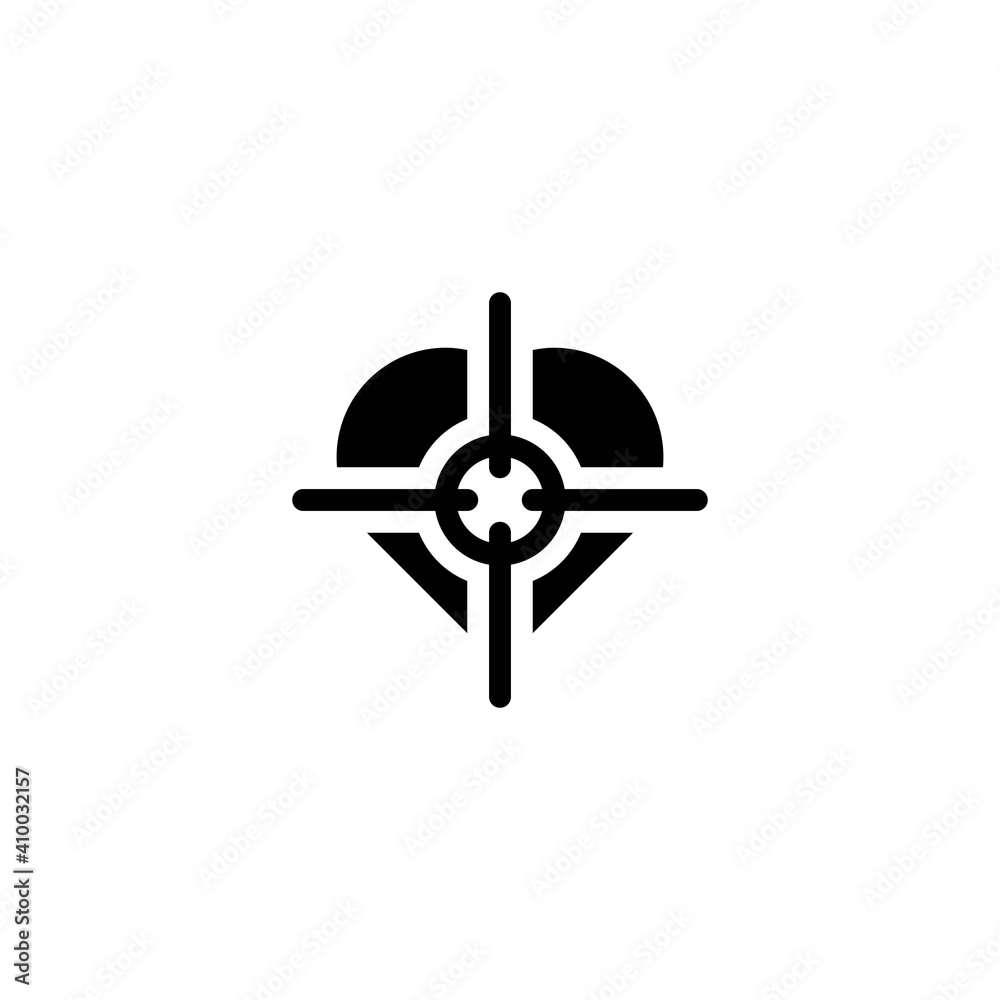 heart target icon in solid style isolated on white background. valentine day sign web design concept. EPS 10 heart target icon in solid style isolated on white background. valentine day sign web design concept. EPS 10