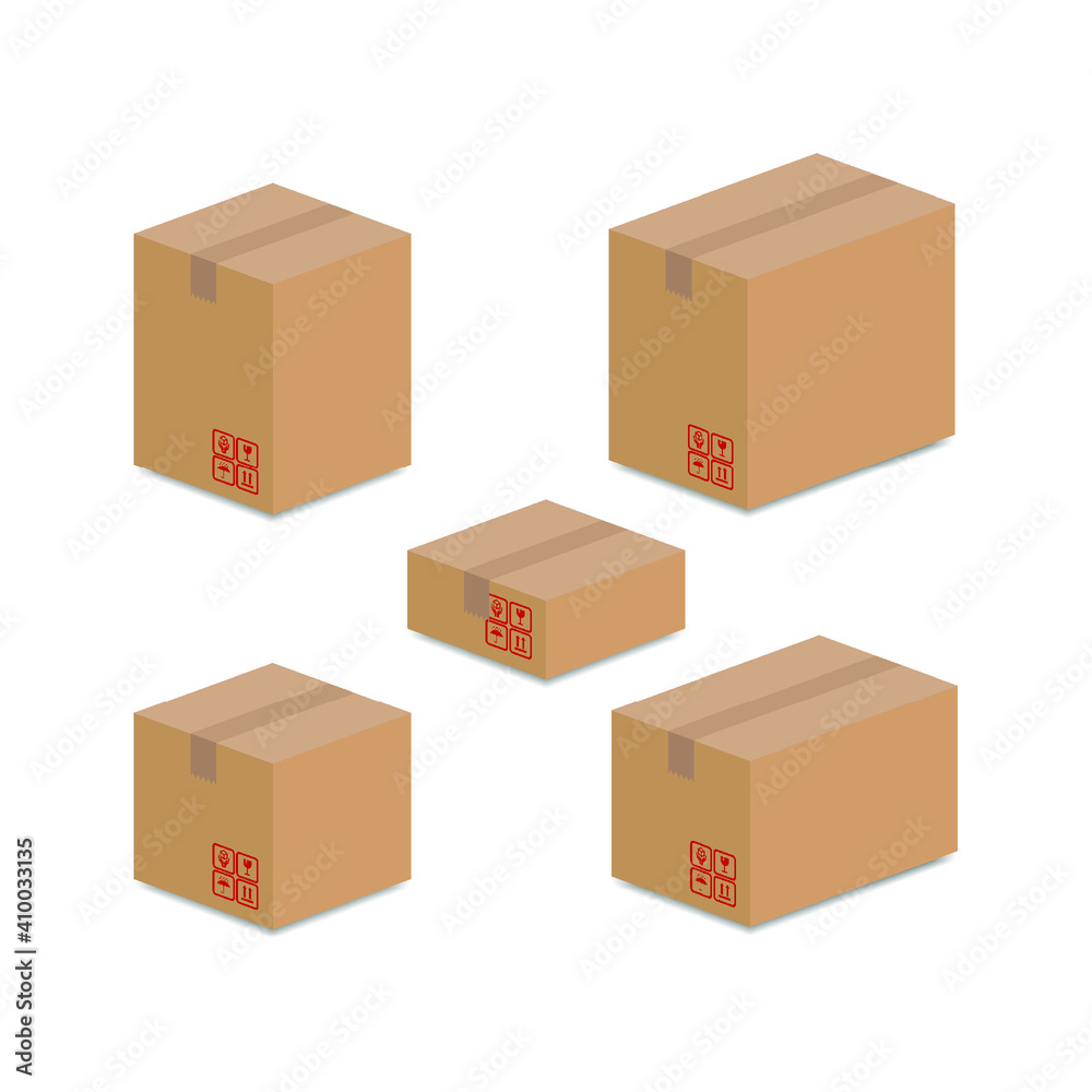 cardboard boxes on white background cardboard boxes on white background
