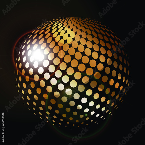 gold disco ball