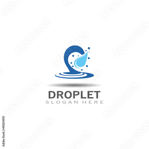 Droplet water creative simple vector logo design template image