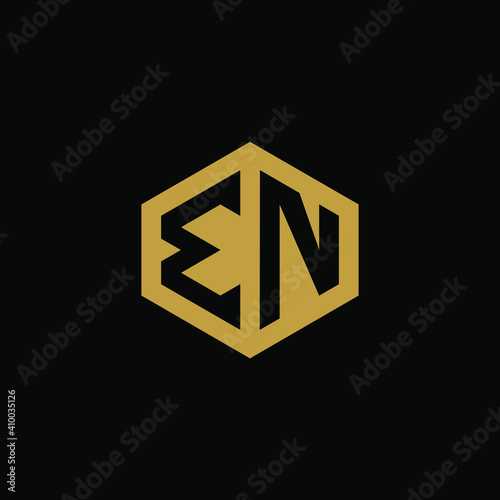 Free Download Initial letter EN hexagon logo design vector - GFXLoad