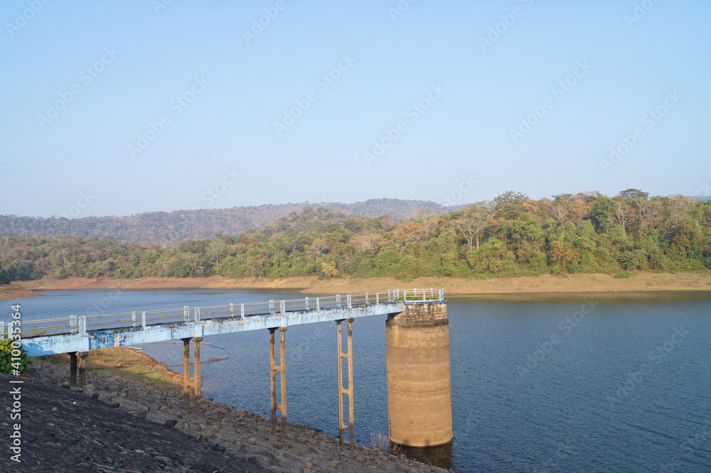 Fototapeta premium Reservoir of vazhani dam, Thrissur, Kerala, India