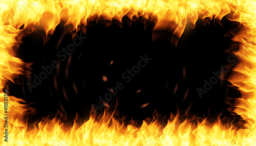 炎の背景フレーム3(長方形)