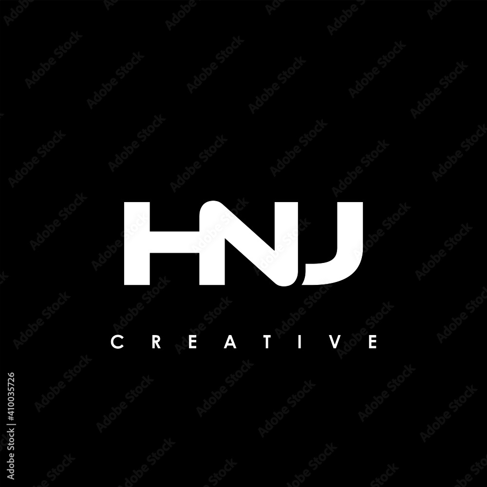 Obraz premium HNJ Letter Initial Logo Design Template Vector Illustration