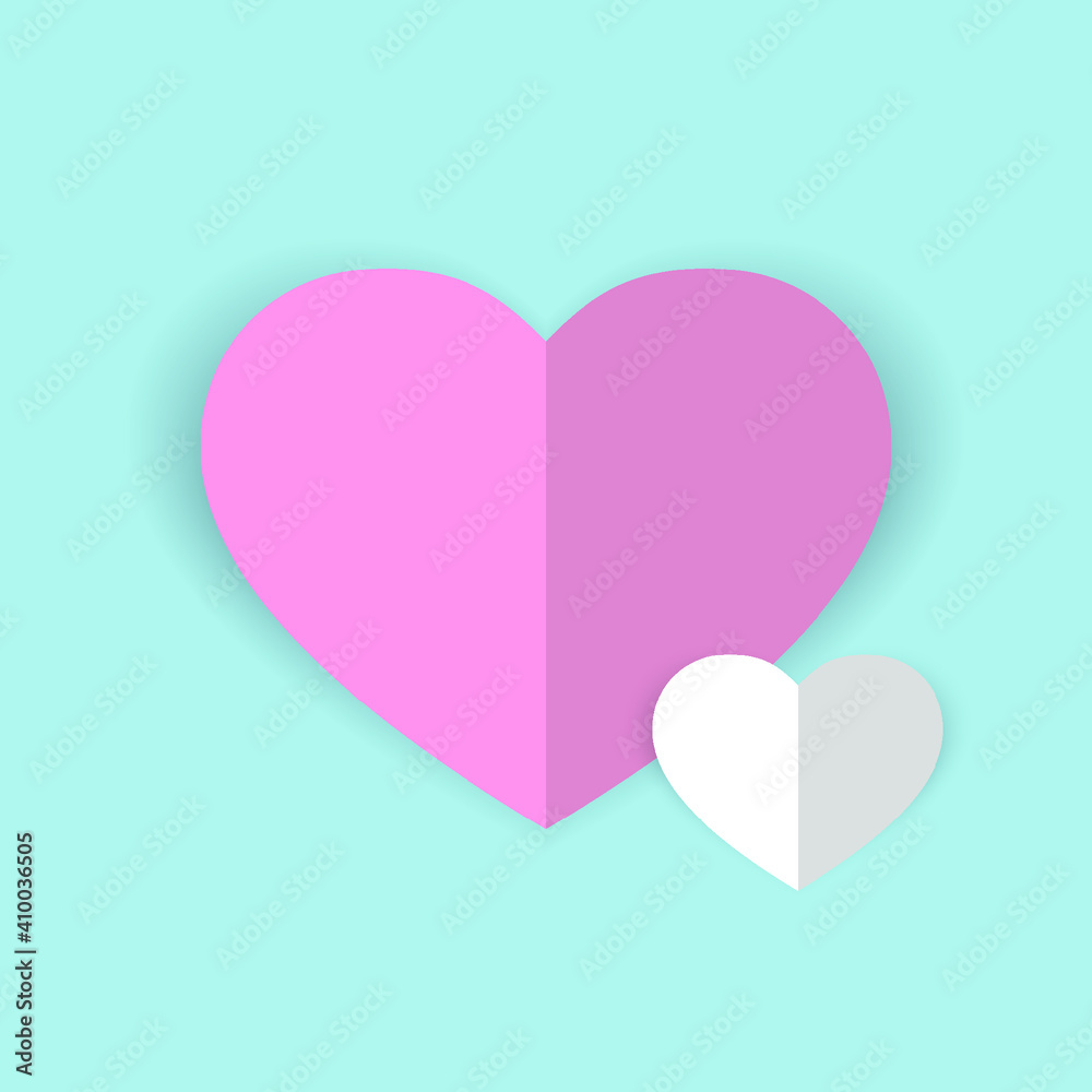 pink heart on a light blue background pink heart on a light blue background
