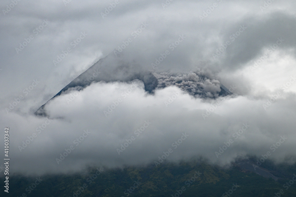 Mount Merapi is the most active volcano in Central Java and Yogyakarta, Indonesia	