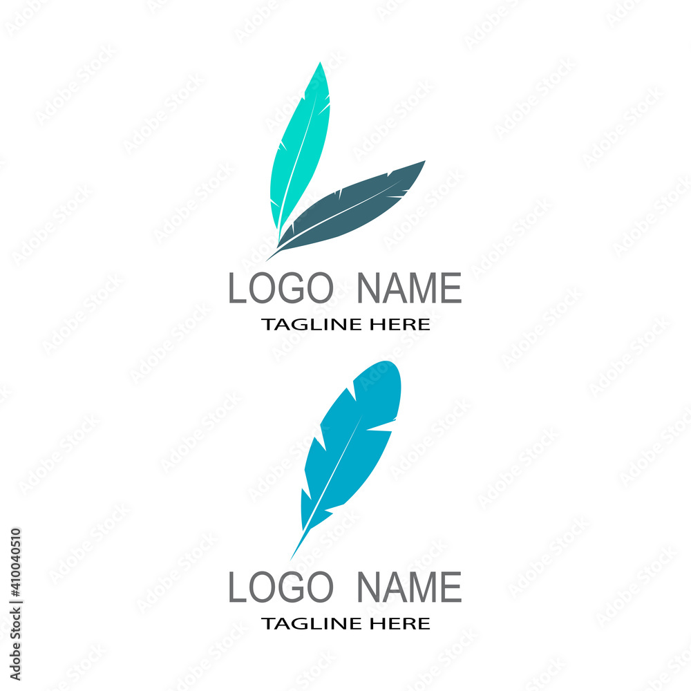 Feathers icon Vector Illustration design Logo template Feathers icon Vector Illustration design Logo template