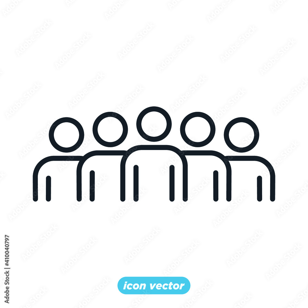Business teamwork icon. team group human symbol simple vector illustration Business teamwork icon. team group human symbol simple vector illustration