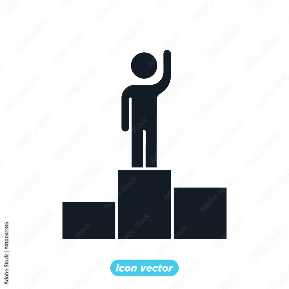Business winner people icon. winner people symbol simple vector illustration Business winner people icon. winner people symbol simple vector illustration