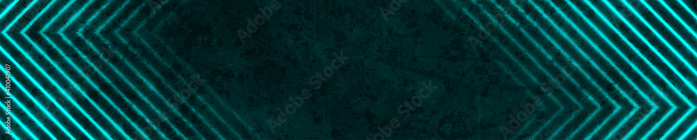 Futuristic grunge background with cyan neon lines. Abstract geometry vector banner Futuristic grunge background with cyan neon lines. Abstract geometry vector banner
