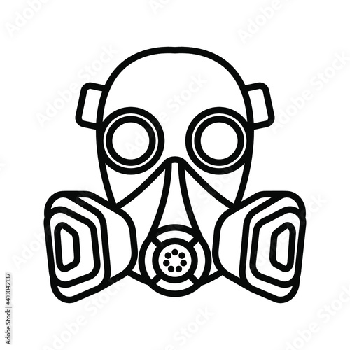 respirator icon. gas mask icon. vector illustration © Uswa KDT
