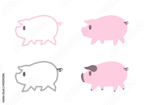 豚のキャラクターマーク © renoji