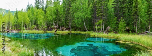 The Geyser lake in Altay mountains
