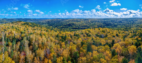 The beautiful autumn forests landscape of Lesser Khingan Mountains of China. photo