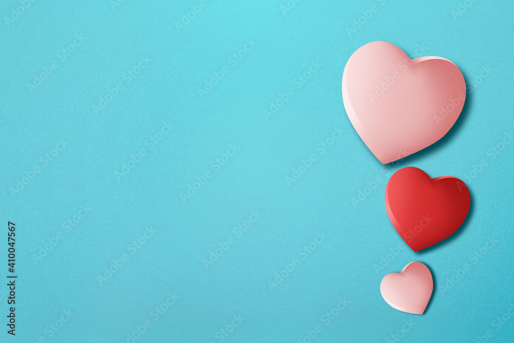 Heart with a colored background Heart with a colored background