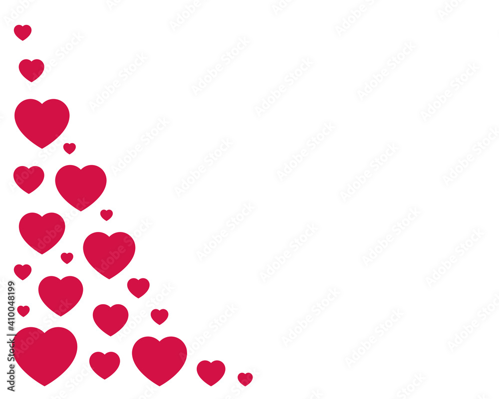 Happy Valentine's Day. White background with ornaments of love symbols. can be edited again.