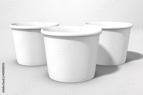 3d rendering food bowl isolated on colored background. fit for your mock up design.