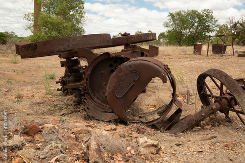 Old rusty mining machinery