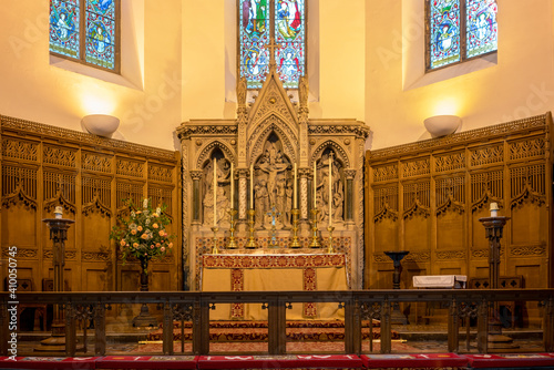 Interior design of Inverness Cathedral, also known as the Cathedral Church of Saint Andrew, is a cathedral of the Scottish Episcopal Church , Scotland photo