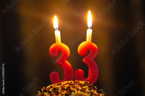 Wall Mural candles on a cake