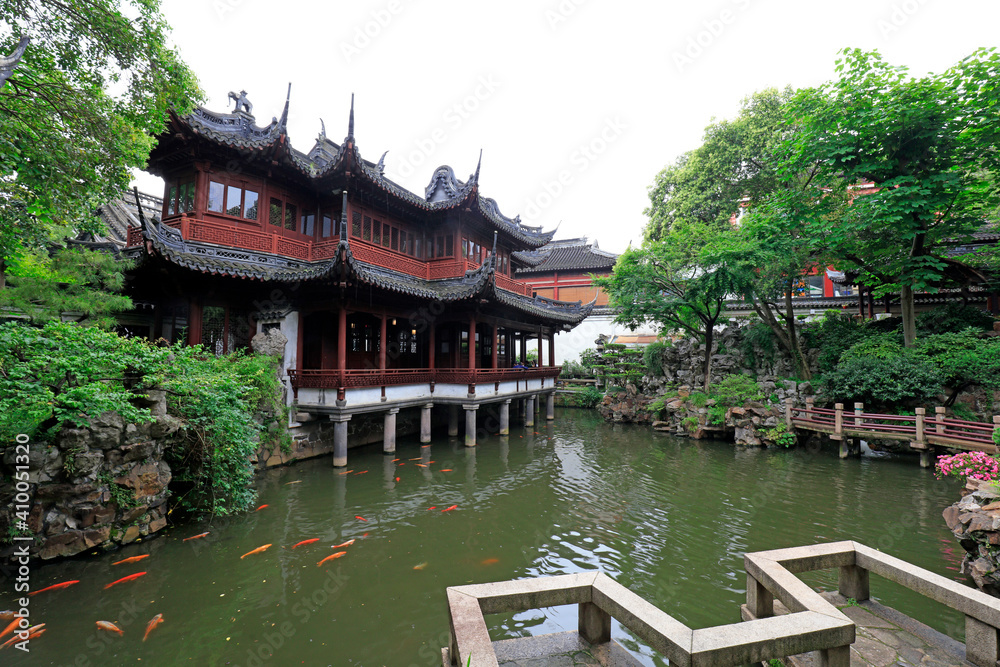 China classical architecture in Yu Garden, Shanghai, China