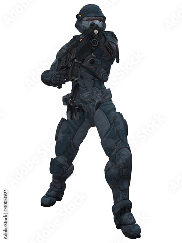 3d render of a future soldier
