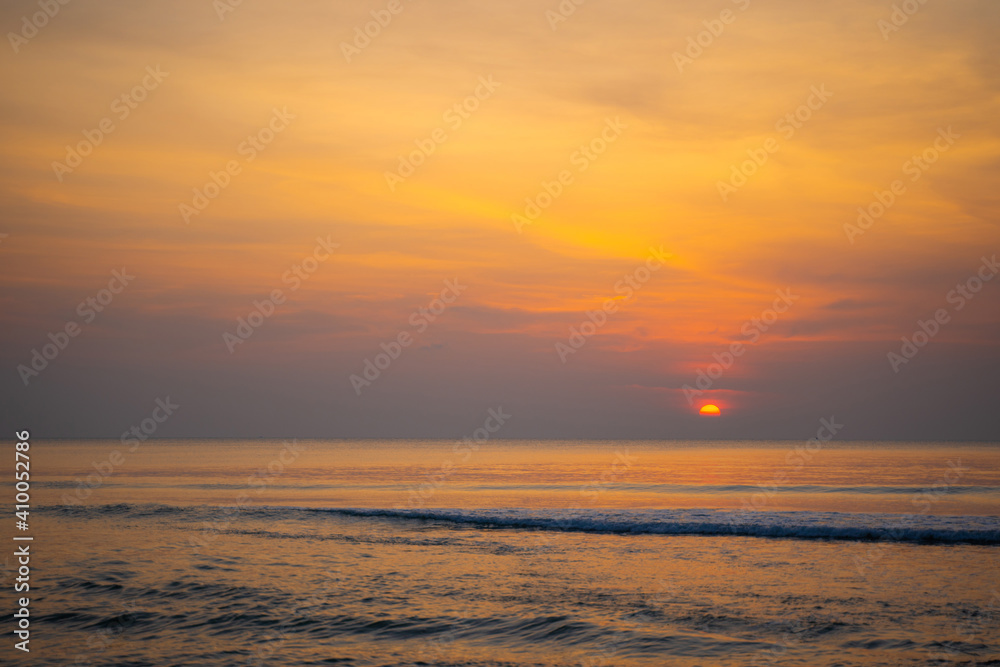 beautiful sunset at the beach in Thailand