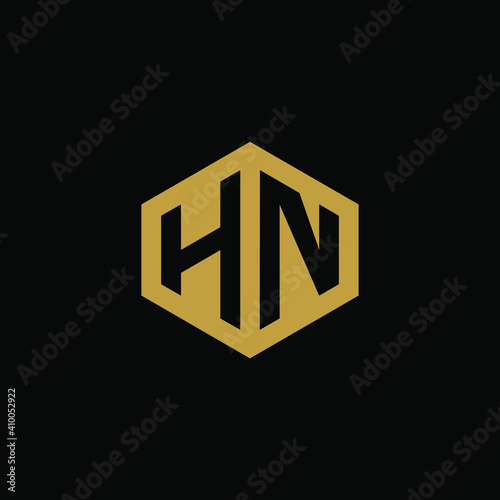 Free Download Initial letter HN hexagon logo design vector - GFXLoad